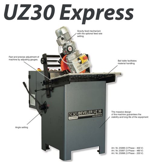 UZ30 EXPRESS - Bevelling system  (3 Phase - 400 V)